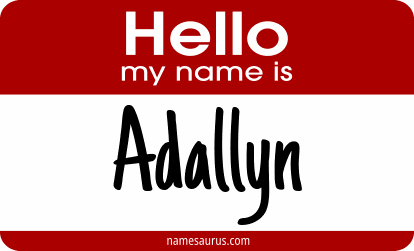 Hello my name is Adallyn png download