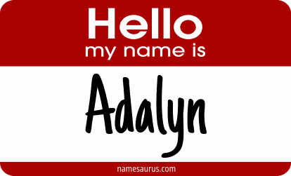 Hello my name is Adalyn png download