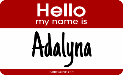 Hello my name is Adalyna png download