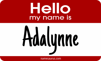 Hello my name is Adalynne png download