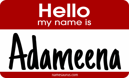 Hello my name is Adameena png download