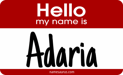 Hello my name is Adaria png download