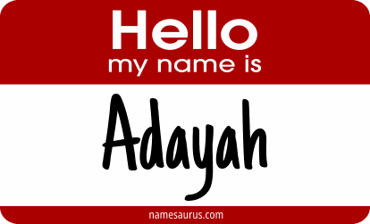 Hello my name is Adayah png download