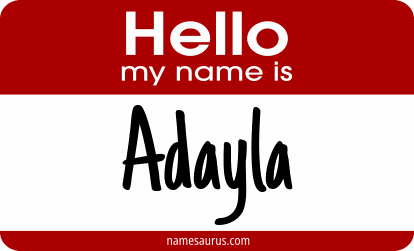 Hello my name is Adayla png download
