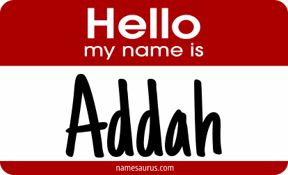Hello my name is Addah png download