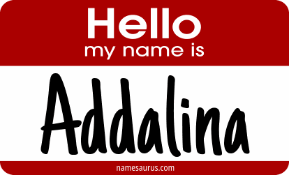 Hello my name is Addalina png download