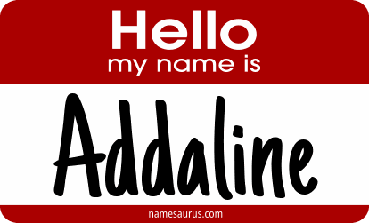 Hello my name is Addaline png download