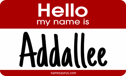 Hello my name is Addallee png download