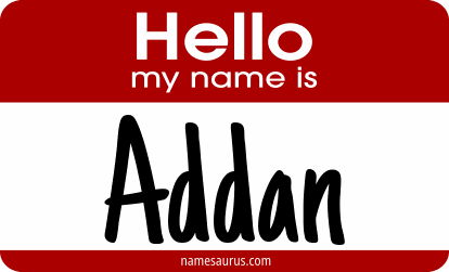 Hello my name is Addan png download