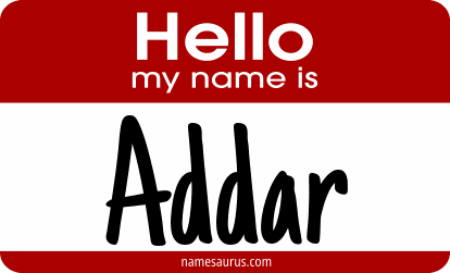 Hello my name is Addar png download