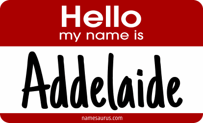 Hello my name is Addelaide png download