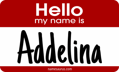Hello my name is Addelina png download