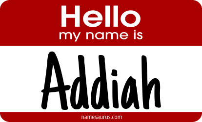 Hello my name is Addiah png download