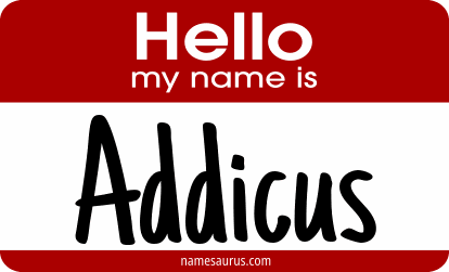 Hello my name is Addicus png download