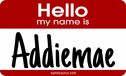 Hello my name is Addiemae png download
