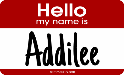 Hello my name is Addilee png download