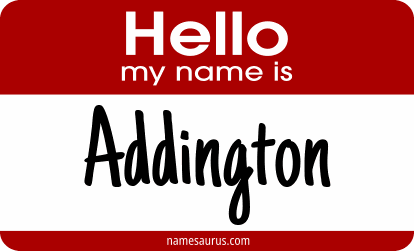 Hello my name is Addington png download