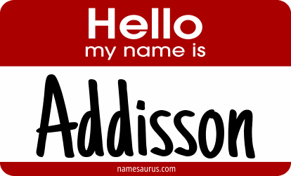 Hello my name is Addisson png download