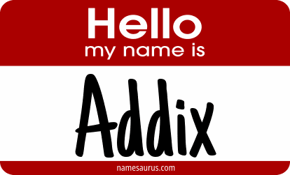Hello my name is Addix png download