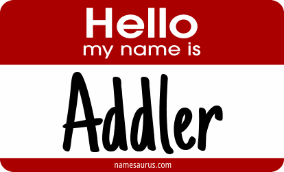 Hello my name is Addler png download