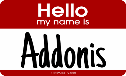 Hello my name is Addonis png download