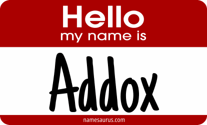 Hello my name is Addox png download