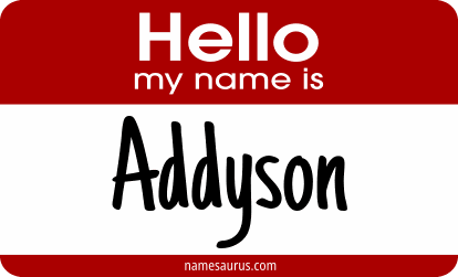 Hello my name is Addyson png download