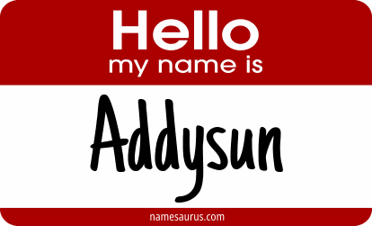 Hello my name is Addysun png download