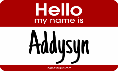 Hello my name is Addysyn png download
