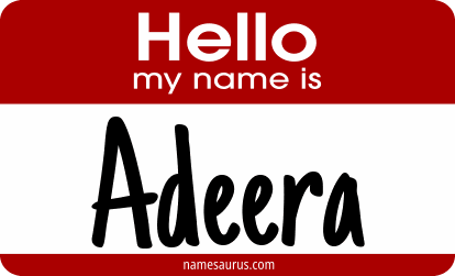 Hello my name is Adeera png download