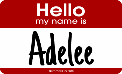 Hello my name is Adelee png download