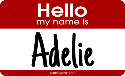 Hello my name is Adelie png download