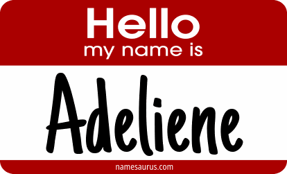 Hello my name is Adeliene png download