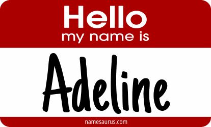 Hello my name is Adeline png download