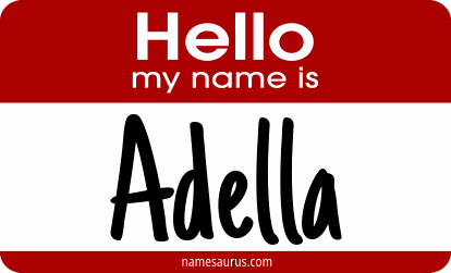 Hello my name is Adella png download