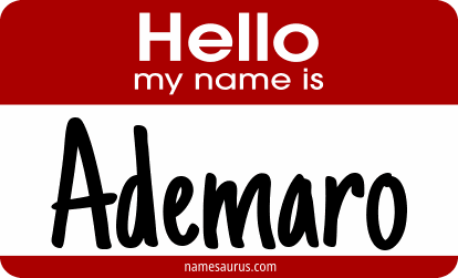 Hello my name is Ademaro png download