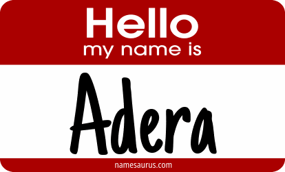 Hello my name is Adera png download