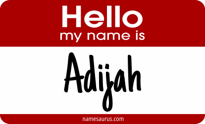Hello my name is Adijah png download