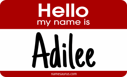 Hello my name is Adilee png download