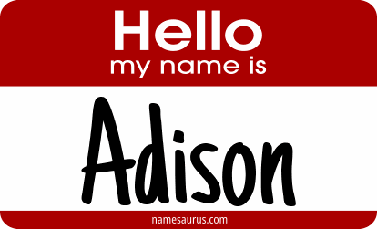 Hello my name is Adison png download
