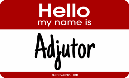 Hello my name is Adjutor png download