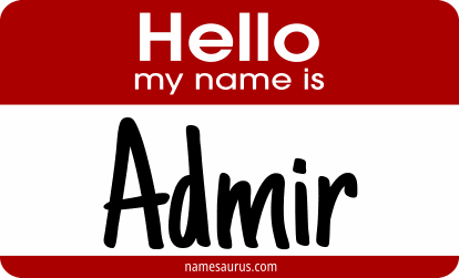 Hello my name is Admir png download