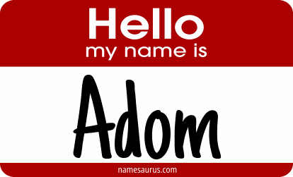 Hello my name is Adom png download