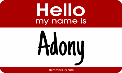 Hello my name is Adony png download