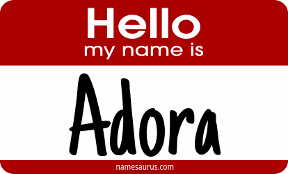 Hello my name is Adora png download