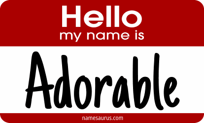 Hello my name is Adorable png download