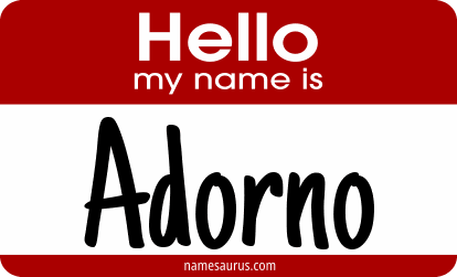 Hello my name is Adorno png download