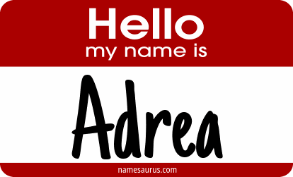 Hello my name is Adrea png download