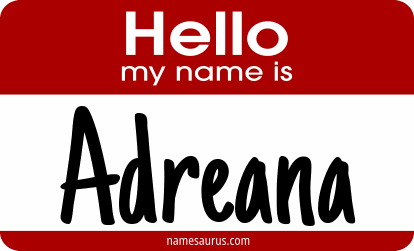 Hello my name is Adreana png download