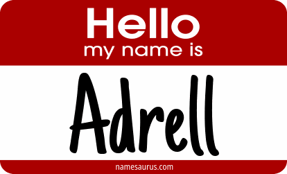 Hello my name is Adrell png download